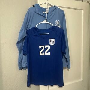 Champion Brand Windbreaker & College Jersey Bundle